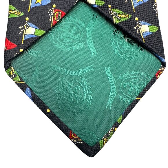 Tommy Hilfiger Mens Vintage Silk Dress Tie Geometric‎ Flag Pattern 59" 4" - Picture 6 of 12